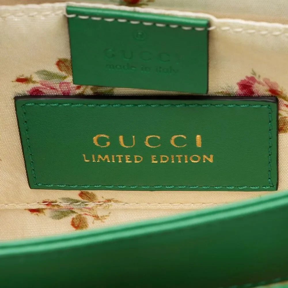 Gucci Raffia Python Ophidia Medium Chain Shoulder Bag - Picture 9 of 13